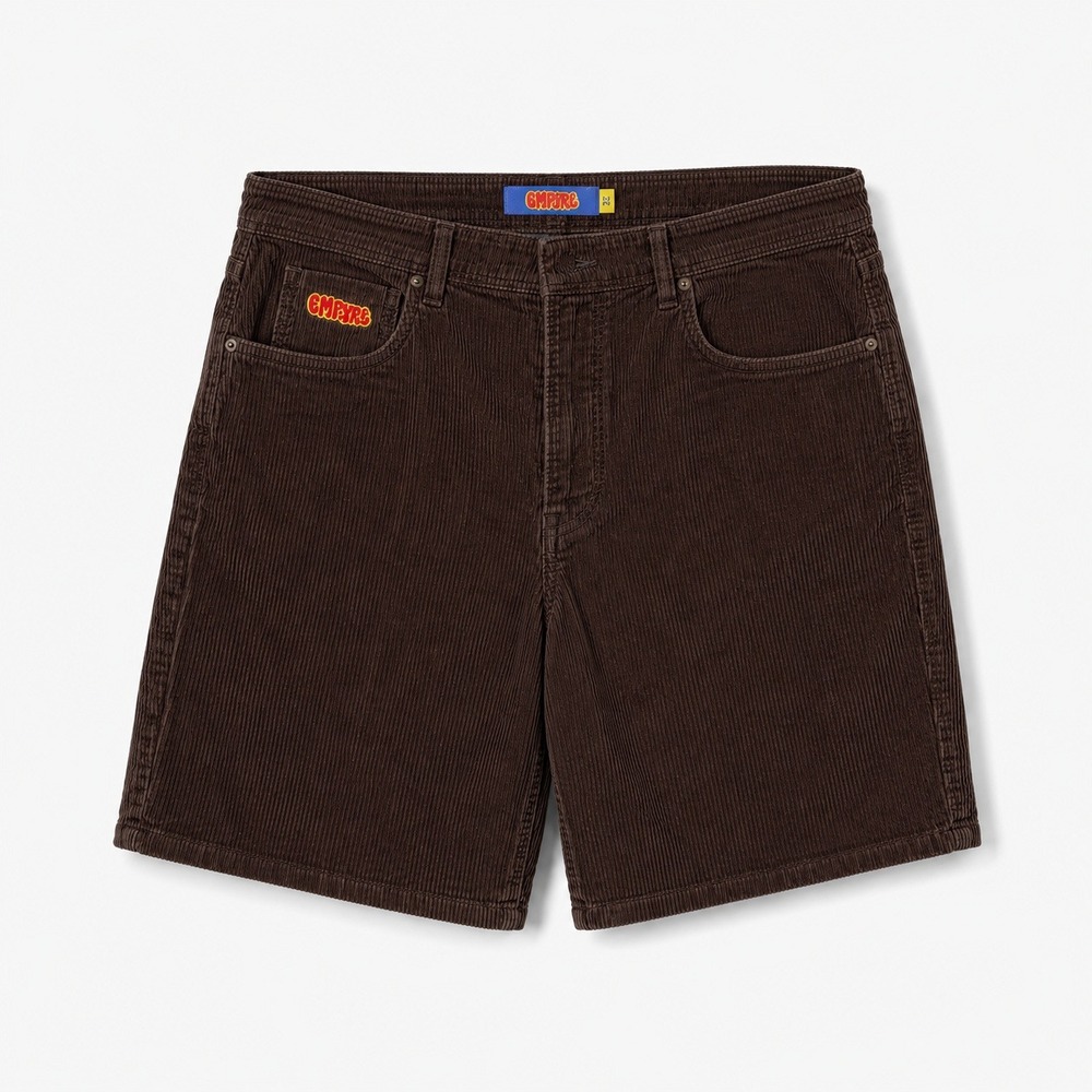 Empyre Relaxed Fit Corduroy Shorts Mens 40 Brown Skate Streetwear Baggy